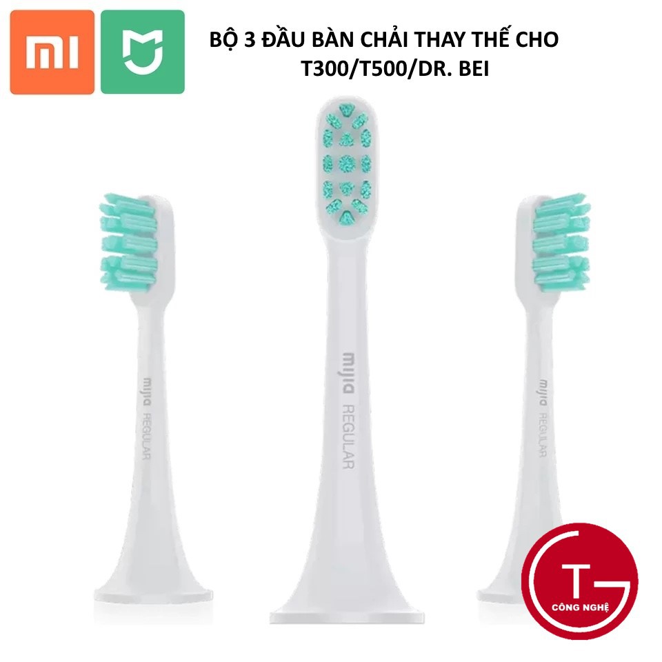 Bộ 3 đầu bàn chải thay thế cho xiaomi mijia t300-t500-dr bei-bộ gồm 3 chiếc
