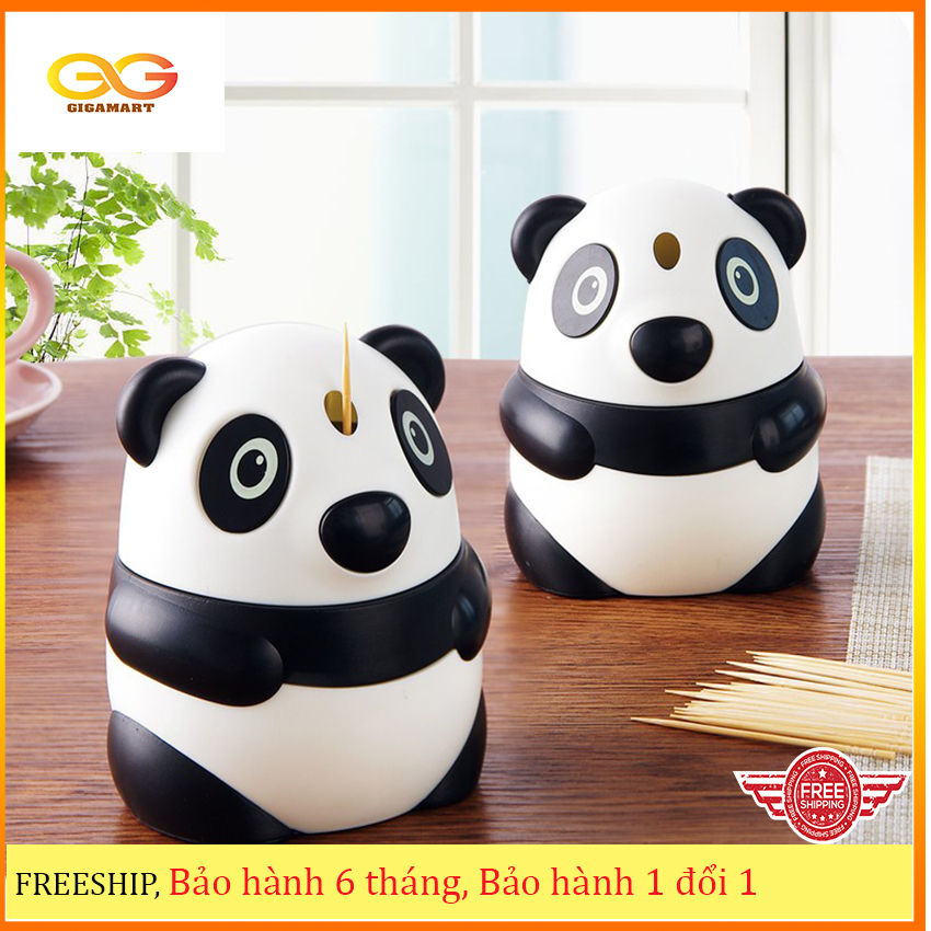 Hộp đựng tăm tự động hình gấu trúc dễ thương