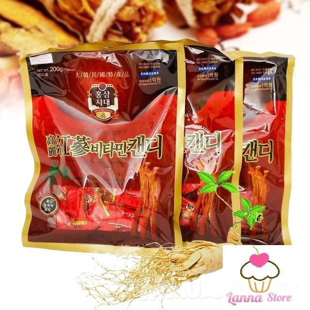 Kẹo hồng sâm vitamin hàn quốc gói 200 gram