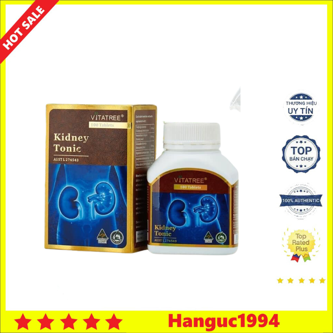 Viên Uống Bổ Thận Vitatree Kidney Tonic - Cải Thiện Và Phục Hồi Chức Năng #Thận  (Lọ 100 Viên) Bổ Thận, Tráng Dương, Cải