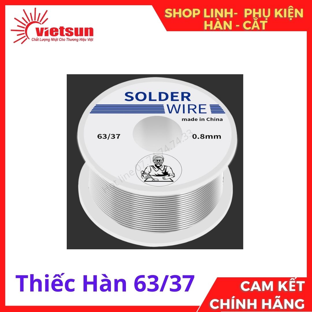 Thiếc hàn 63/37 0.8mm loại tốt cho mối hàn chắc và bóng