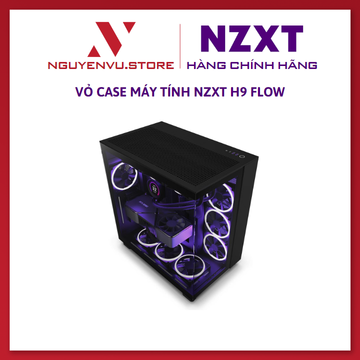 Vỏ case máy tính nzxt h9 flow - hàng chính hãng