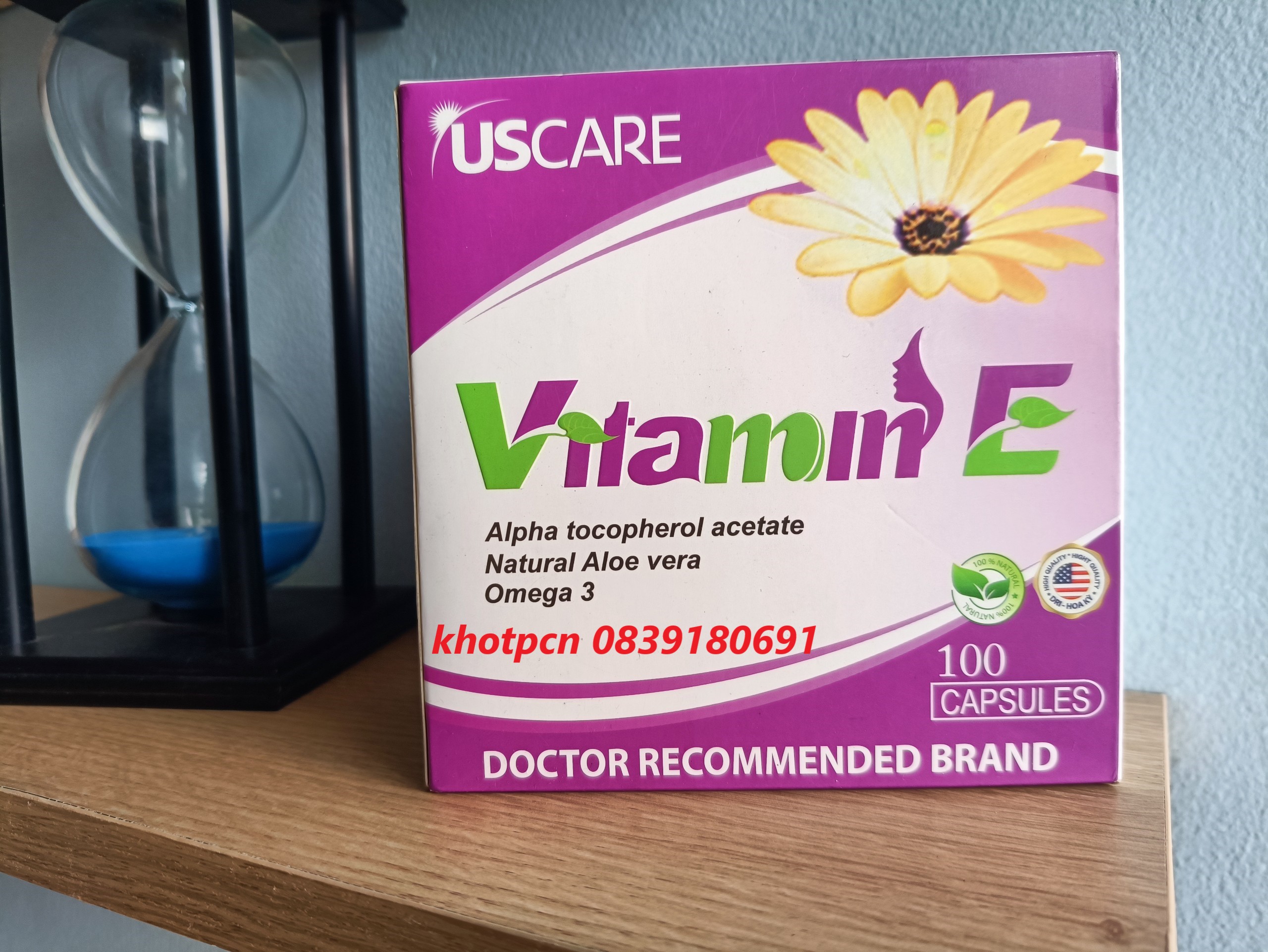 Viên uống vitamin e hoa cúc - hộp 100 viên