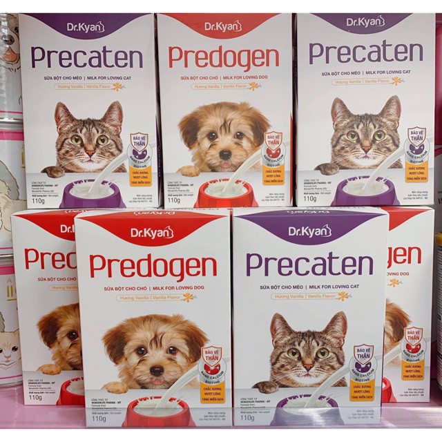 [HCM]Sữa bột cho chó mèo Predogen Dr.Kyan hộp 110g sữa cho mèo đảm bảo dưỡng chất phát triển và cực kì an toàn dinh dưỡng tốt cho sức khỏe của thú cưng