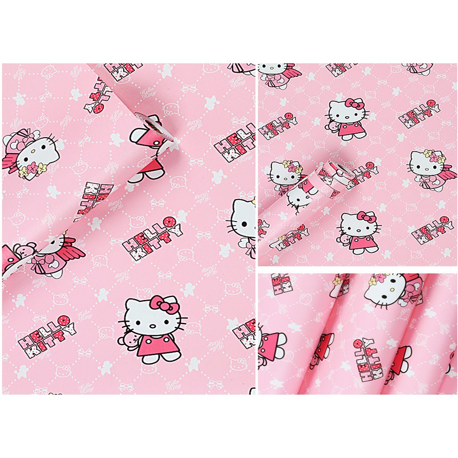 Decal giấy dán tường kitty thiên thần
