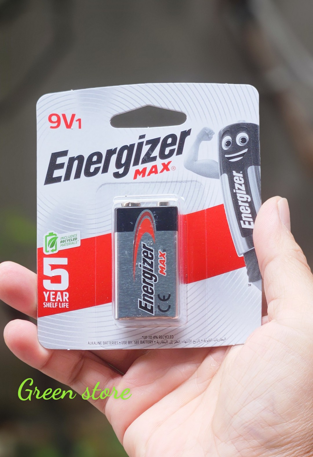 Pin vuông 9V Energizer chính hãng có logo môi trường xanh