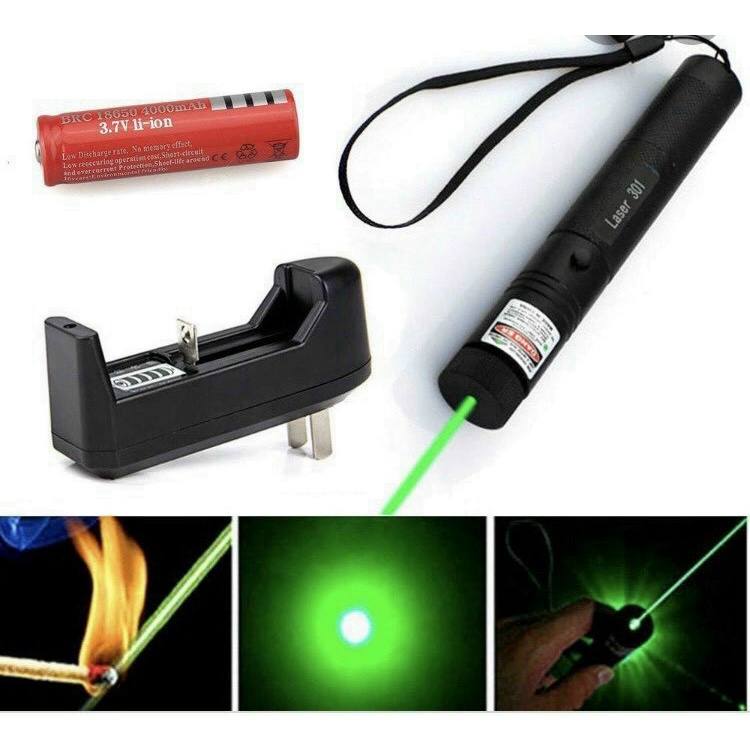 Đèn laser 303 tia xanh lá, tia sáng dài