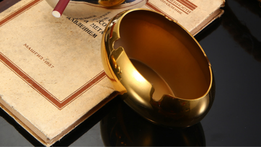 Gạt tàn thuốc inox 410 sang trọng hình tròn bầu ovan siêu cứng bền an toàn vệ sinh dễ dàng