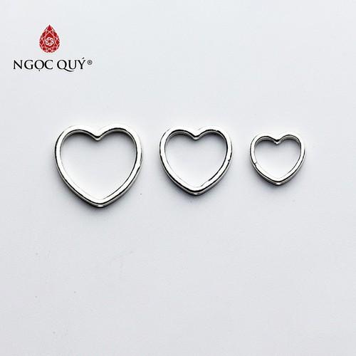 Trái tim bạc lồng hạt xỏ ngang - Ngọc Qúy Gemstones