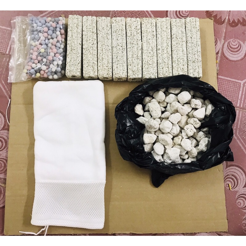 Combo Vật Liệu Lọc cho lọc thuỷ sinh - bể cá cảnh