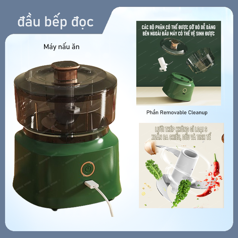 Máy xay sinh tố đa chức năng mới 350ML Máy xay sinh tố đa chức năng Máy xay thịt Máy xay ớt điện có thể được sử dụng để làm thức ăn cho trẻ sơ sinh