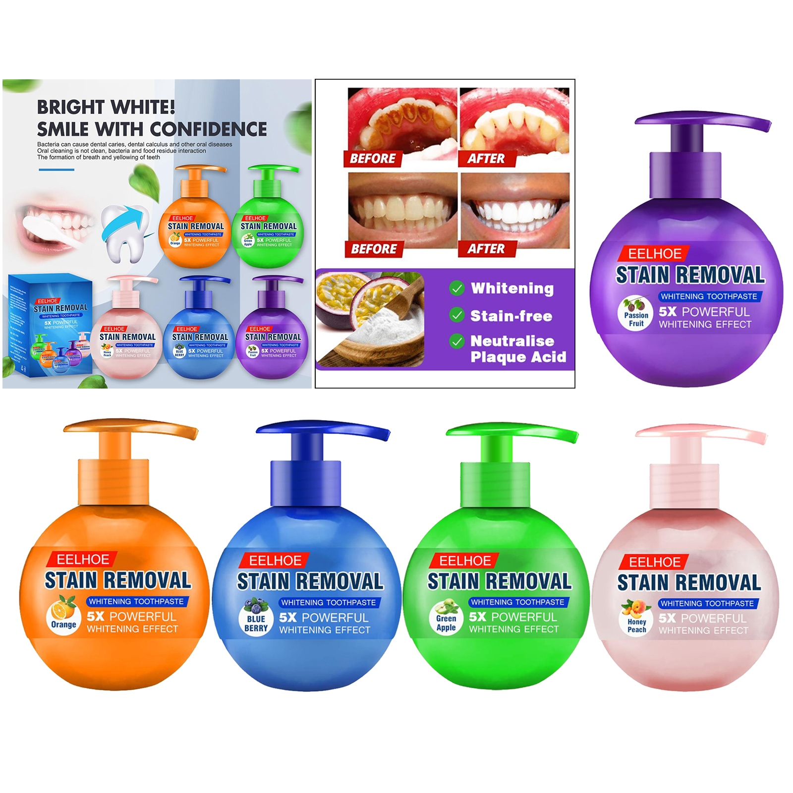【CW】 Baking Toothpaste Remover Pump Design Ingredient Whitening ToothpastStain Removal Stain Reduce