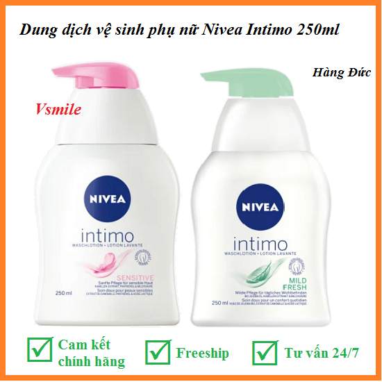 Dung dịch vệ sinh phụ nữ Nivea Intimo 250ml - hàng nội địa Đức !