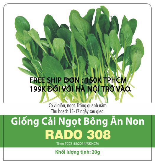 Hạt giống cải ngọt bông ăn non rado308_20g