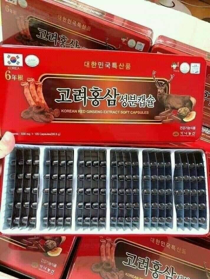 Đạm Sâm Nhung Hươu Linh Chi Kana Đỏ Hàn Quốc 120v
