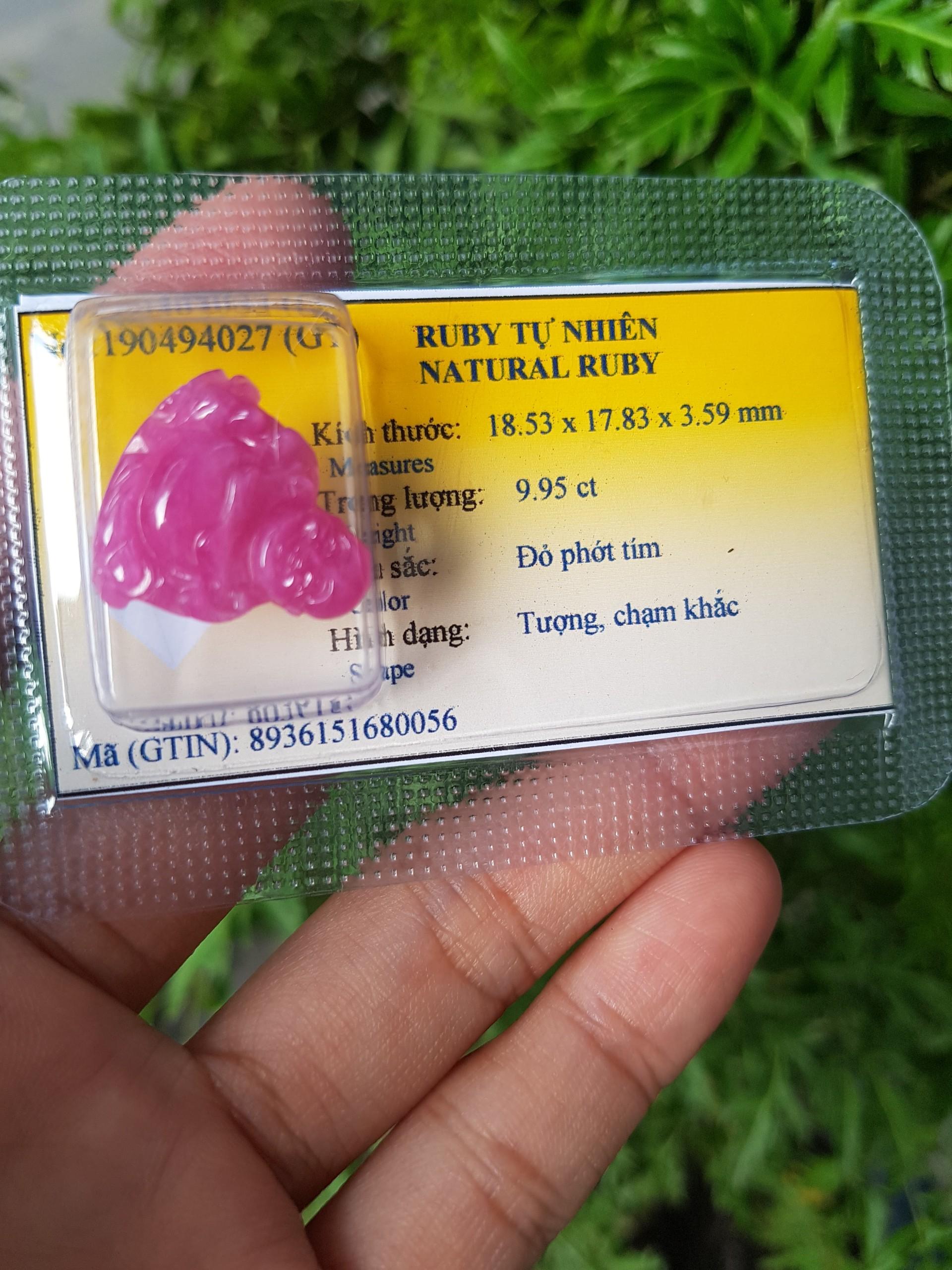Phật Di Lặc đá Ruby đã kiểm định - xưởng buôn đá phong thủy Huỳnh Đào
