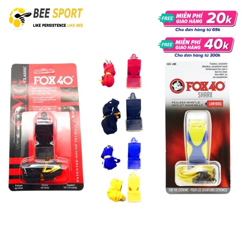Còi trọng tài FOX 40 (giao màu ngẫu nhiên) - Còi thể thao giá rẻ