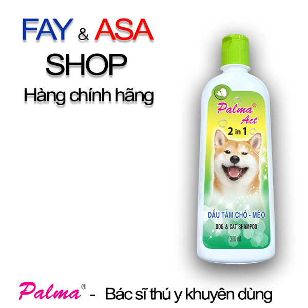 Dầu tắm chó mèo Palma Act 300ml với 2 tính năng