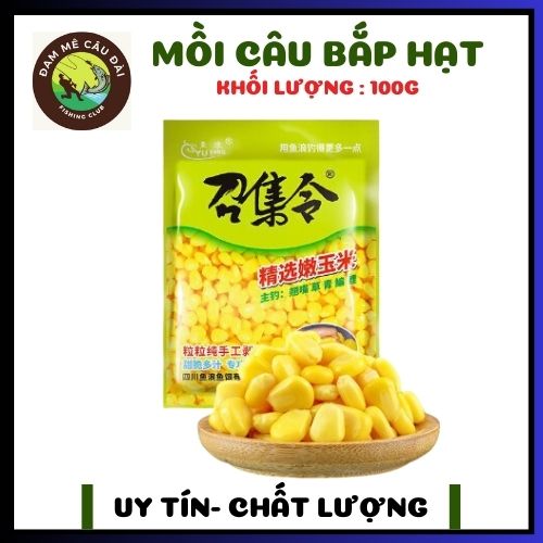 Mồi bắp hạt câu cá, ngô ngọt ngâm câu cá 100 gram