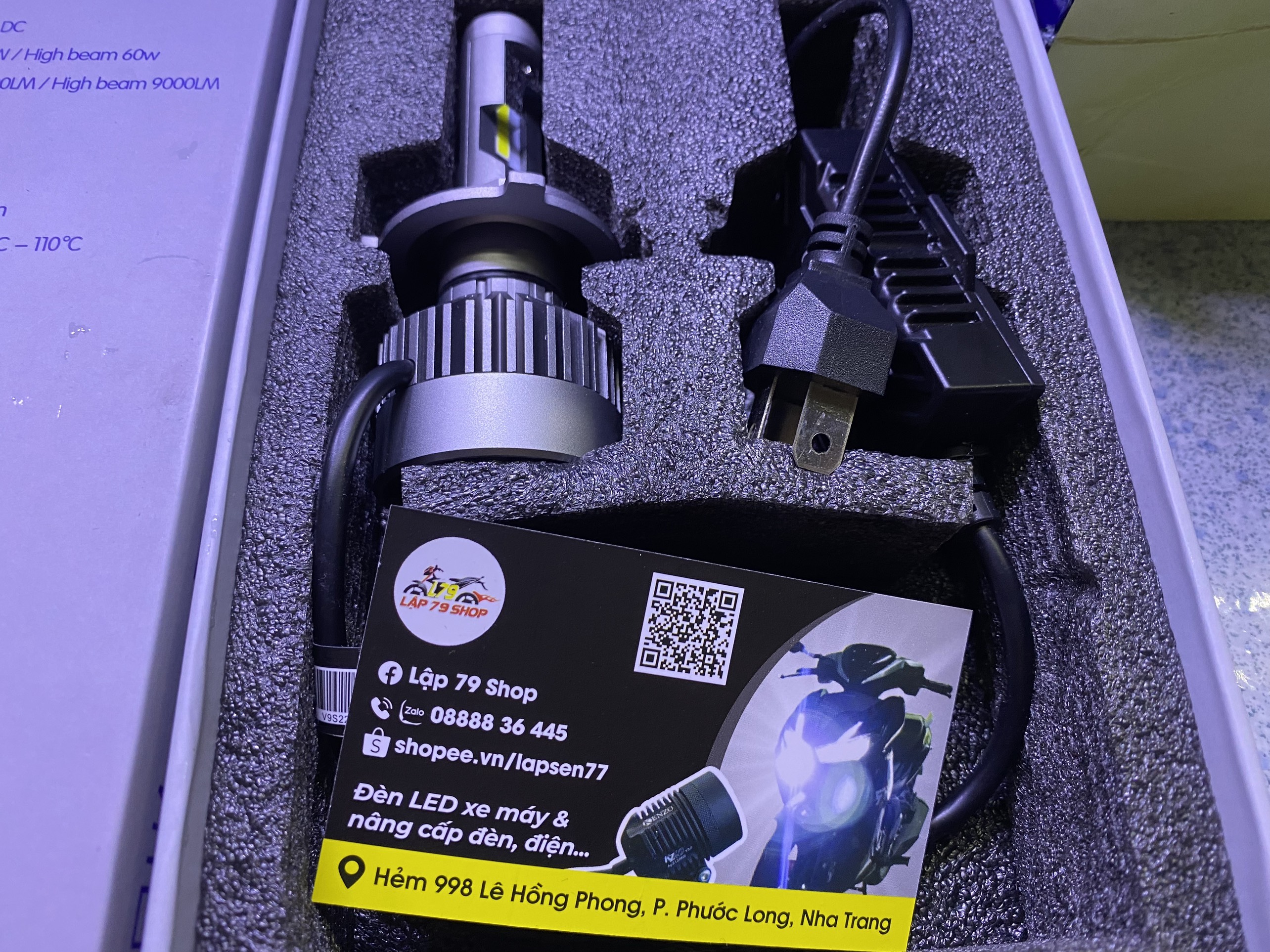 Đèn Pha Led chân H4 Kenzo V9s Siêu Sáng