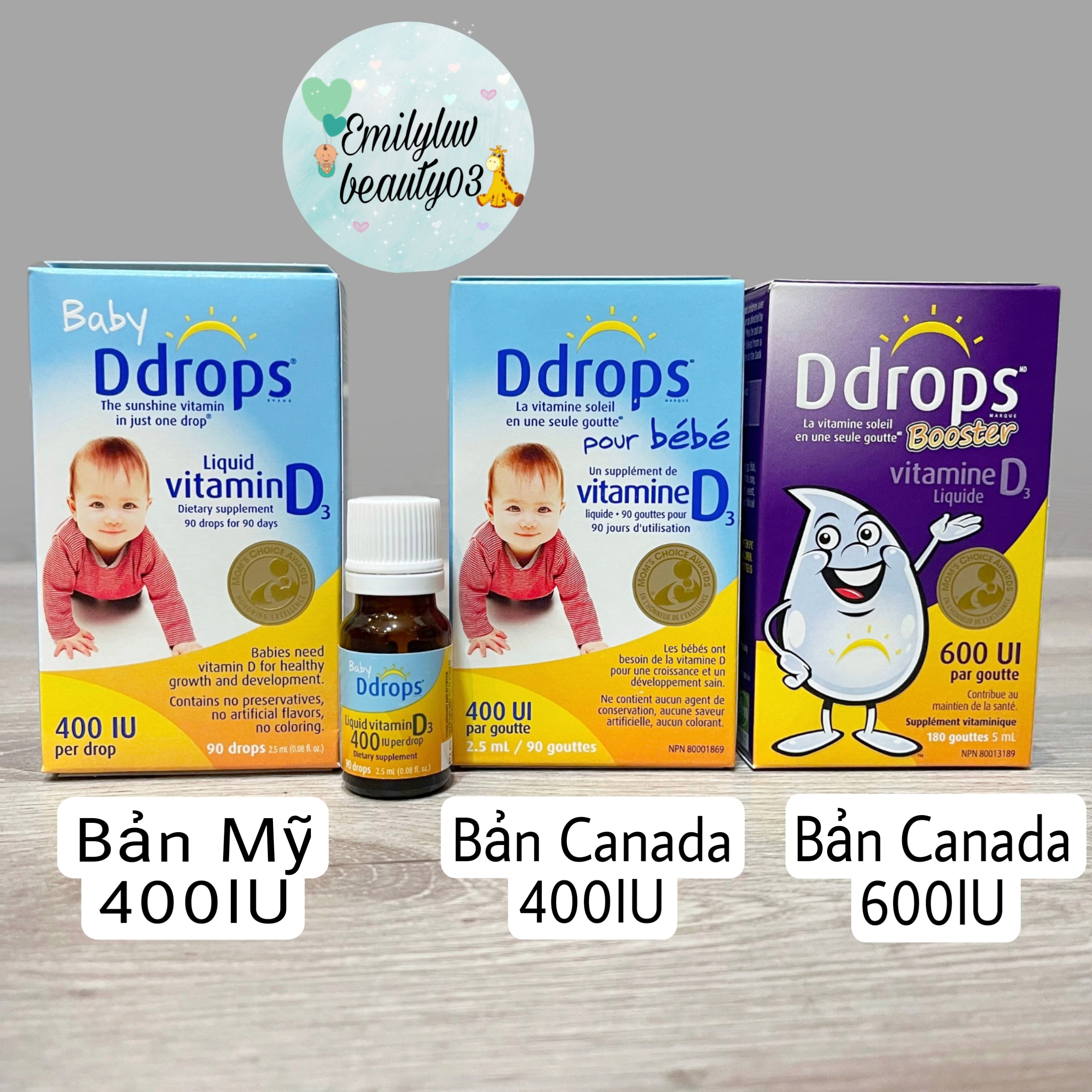 [HCM]Vitamin D3 Baby Ddrops Mỹ 90 giọt