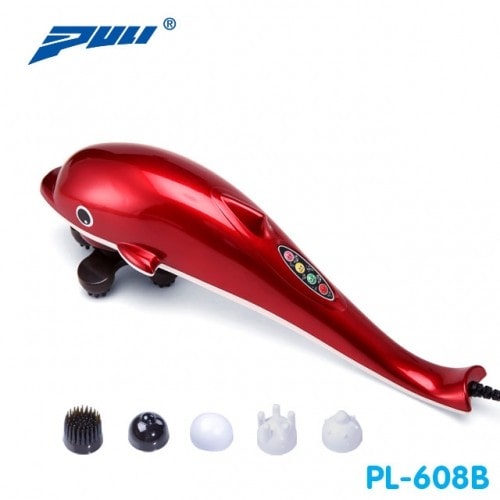 Máy massage cầm tay cá heo 6 đầu điện tử cao cấp puli pl-608b - 28w