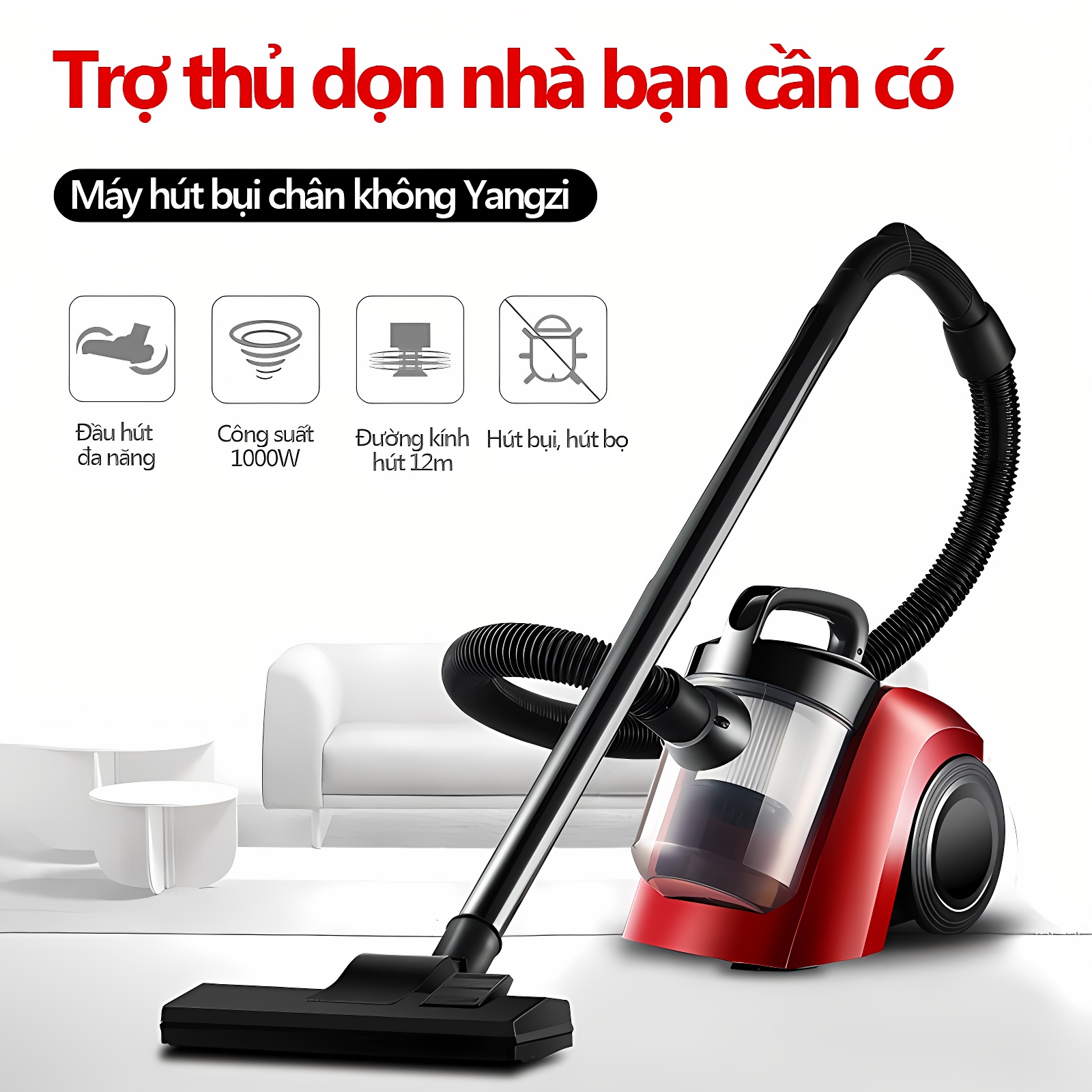 Máy hút bụi gia đình đa năng máy hút bụi cầm tay công suất lớn 1000w thế hệ mới