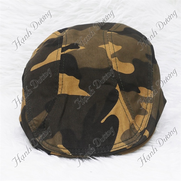 Nón bê rê thời trang bít đuôi vòng đầu từ 57-59cm, mũ nồi, mũ mỏ vịt lính, nón mũ beret rằn ri thời trang chất liệu vải kaki thoáng mát