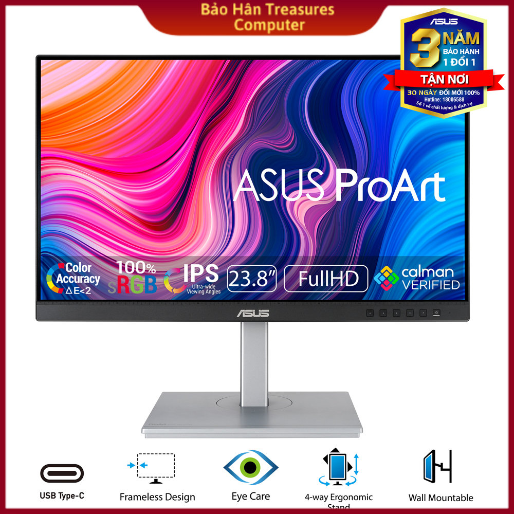 Màn hình máy tính asus proart pa247cv 23.8 inch fhd ips chuyên đồ họa - hàng chính hãng