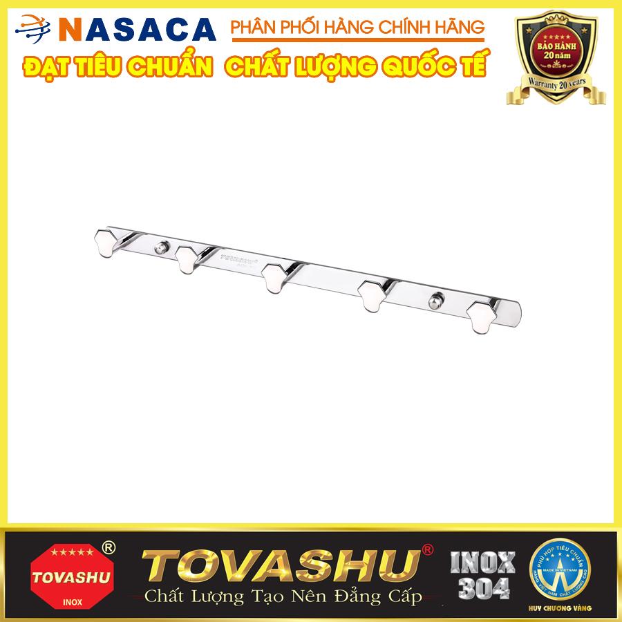 Móc áo hình vợt inox tovashu 304-xq nhiều tùy chọn