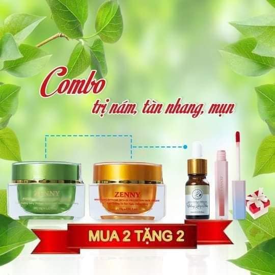 [HCM]Bộ Kem Zenny chính hãng Sáng Da Ngừa Thâm Nám- Tặng Kèm Serum 10ml và Sữa Rửa Mặt 20g