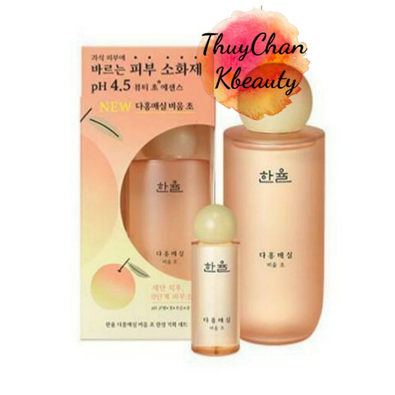 MS29 Set Tinh chất dưỡng da chiết xuất quả mận Hanyul Pink Plum Vinegar Resetting Essence 180ml+30ml