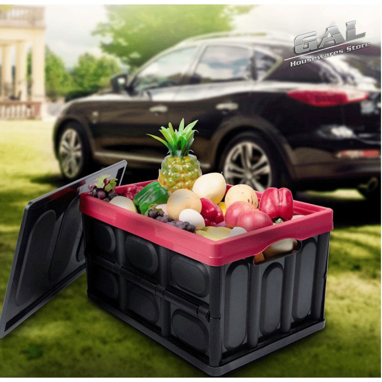 Thùng đựng đồ Ô Tô để cốp có thể gập gọn kèm túi bạc chống thâm dung tích30L-Nhà Buôn Đồ Chơi Xe Hơi