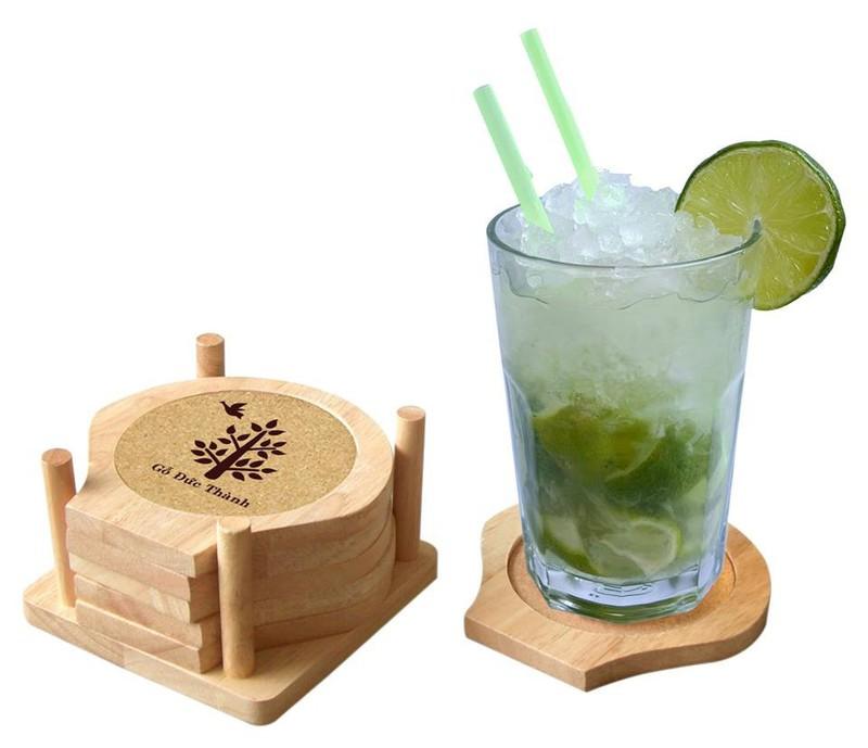 [HCM]Bộ 6 lót ly hình vỏ Sò Gỗ Đức Thành 28201