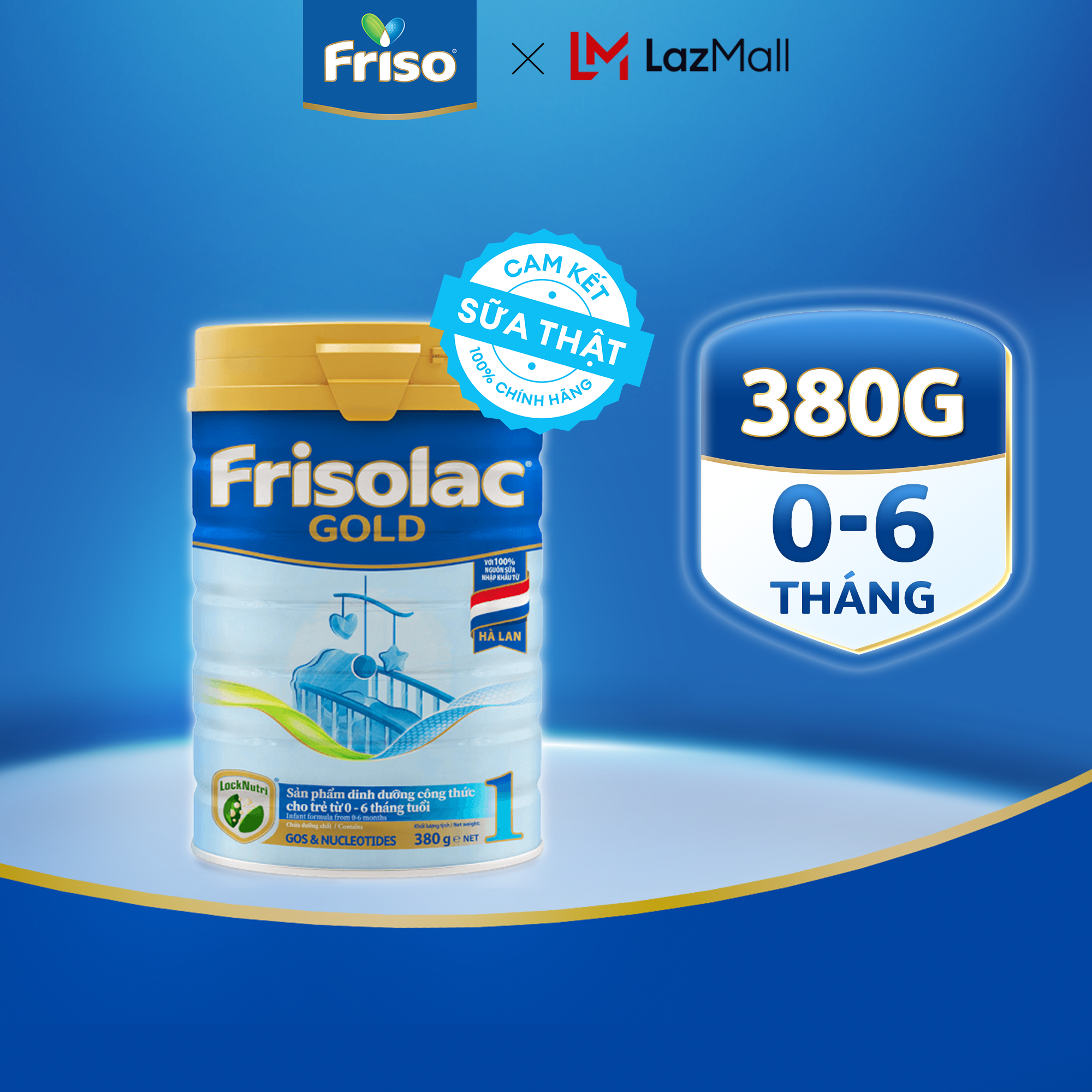 Sữa Bột Frisolac Gold 1 380G cho bé 0-6 tháng tuổi