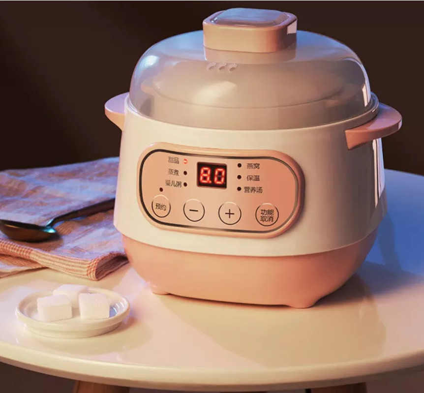 [NỒI SỨ ]Nồi hầm, nồi nấu cháo, nồi hầm sứ- Hẹn giờ 4 nút - Nồi chuyên dụng ninh cháo, hầm xương nấu canh cho gia đình - Thể tích 0.8L- Hỗ trợ đổi trả 7 ngày