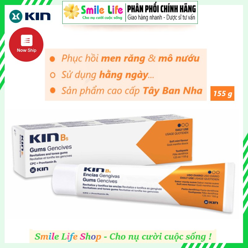 Kem Đánh Răng Phục Hồi - Kin B5 ® 155g - PHỤC HỒI MÔ NƯỚU & MEN RĂNG