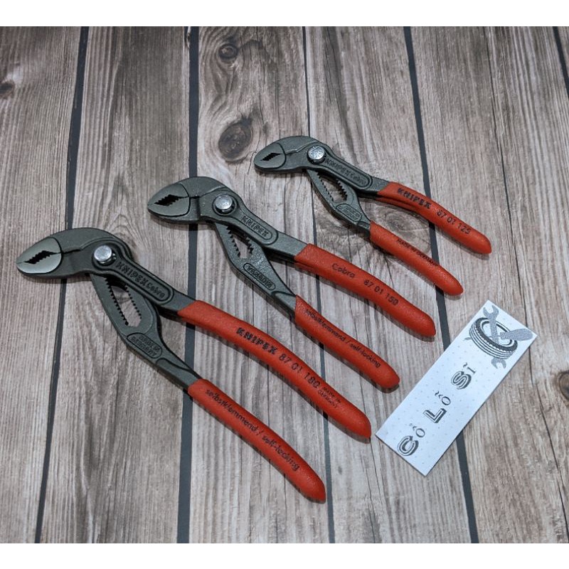 Kìm mỏ quạ knipex cobra 87 01 125 /150 /180