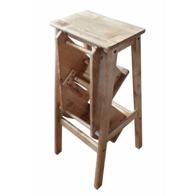 Ghế thắp nhang 3 bậc xếp gọn chắc chắn gỗ tự nhiên
