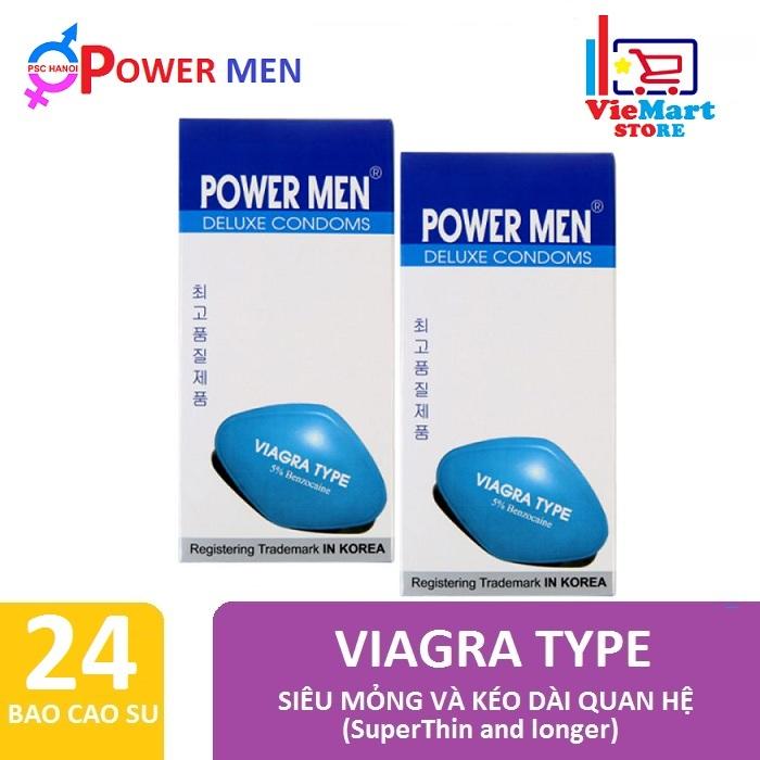 [HCM]Bộ 2 Hộp Bao cao su Powermen Viagra 12s - Hãng phân phối chính thức