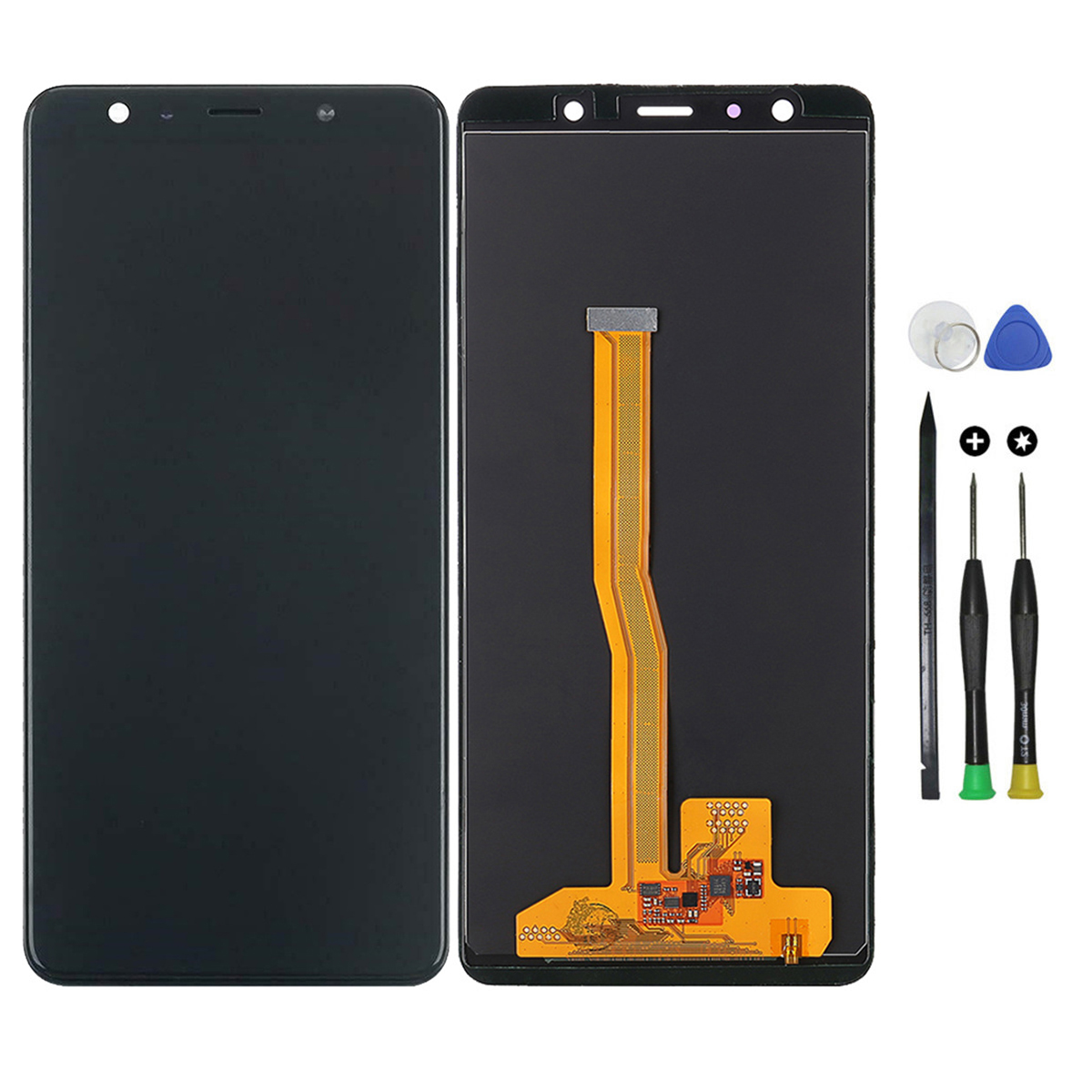 Màn hình lcd đối với samsung a7 2018 a750（incell）màn hình cảm ứng lắp ráp thay thế 100% đã kiểm tra không có pixel chết + bộ dụng cụ sửa chữa