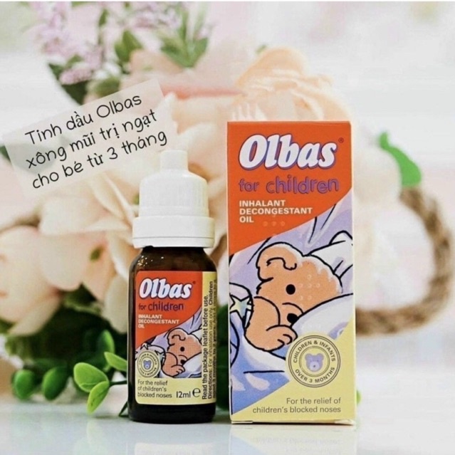 Tinh dầu xông mũi Olbas chống ngạt cho trẻ từ 3 tháng - Lọ 12ml