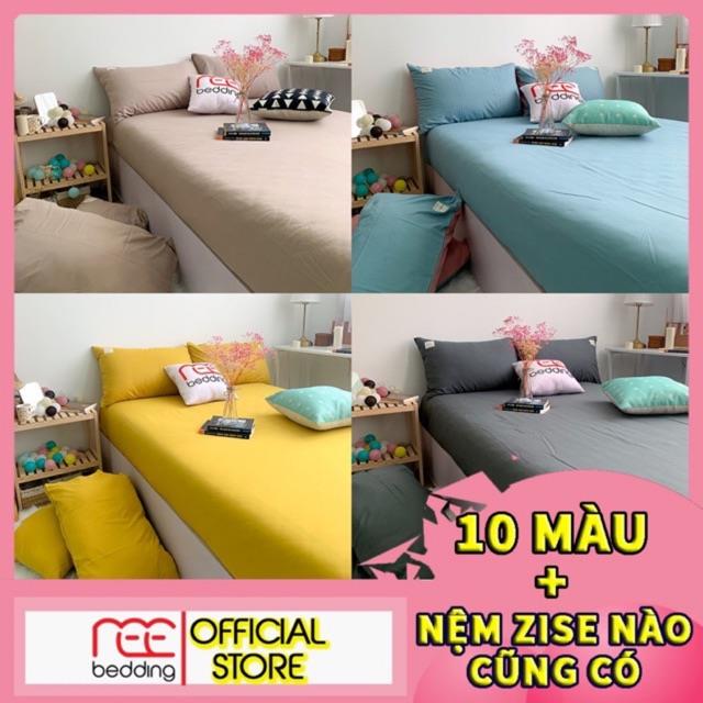 △◑  Bộ ga giường và vỏ gối Cotton TC REE Bedding đủ kích thước trải nệm 1m2 1m4 1m6 1m8 2m chưa gồm chăn cực đẹp CTC33