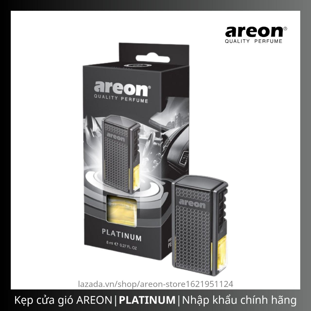 Nước Hoa Kẹp Cửa Gió Xe Hơi Cao Cấp Areon Car (Platinum) - Nhập Khẩu Chính Hãng