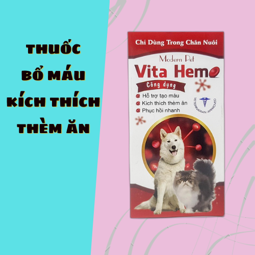 Thuốc bổ máu vita hemo cho chó mèo hỗ trợ tạo máu, phục hồi sức khoẻ