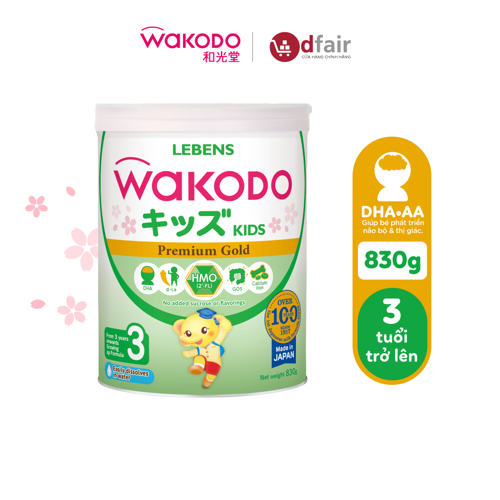 Sữa Bột Wakodo Kid Cho Trẻ Từ 3 Tuổi 830g New