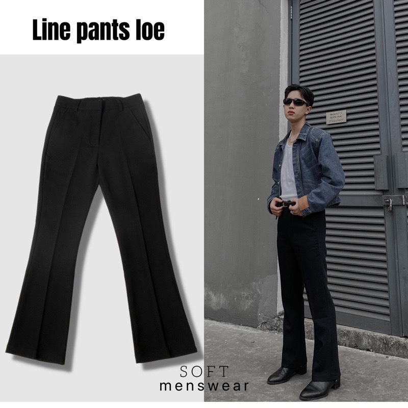 Quần vải ống loe nam soft.menswear - flare trouser sm