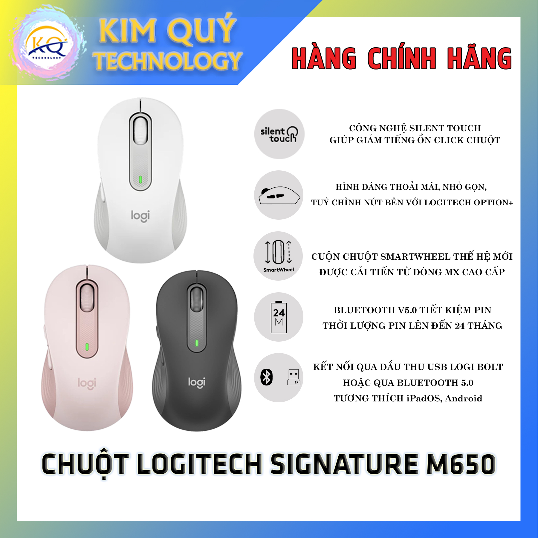 Chuột Không dây Logitech Signature M650