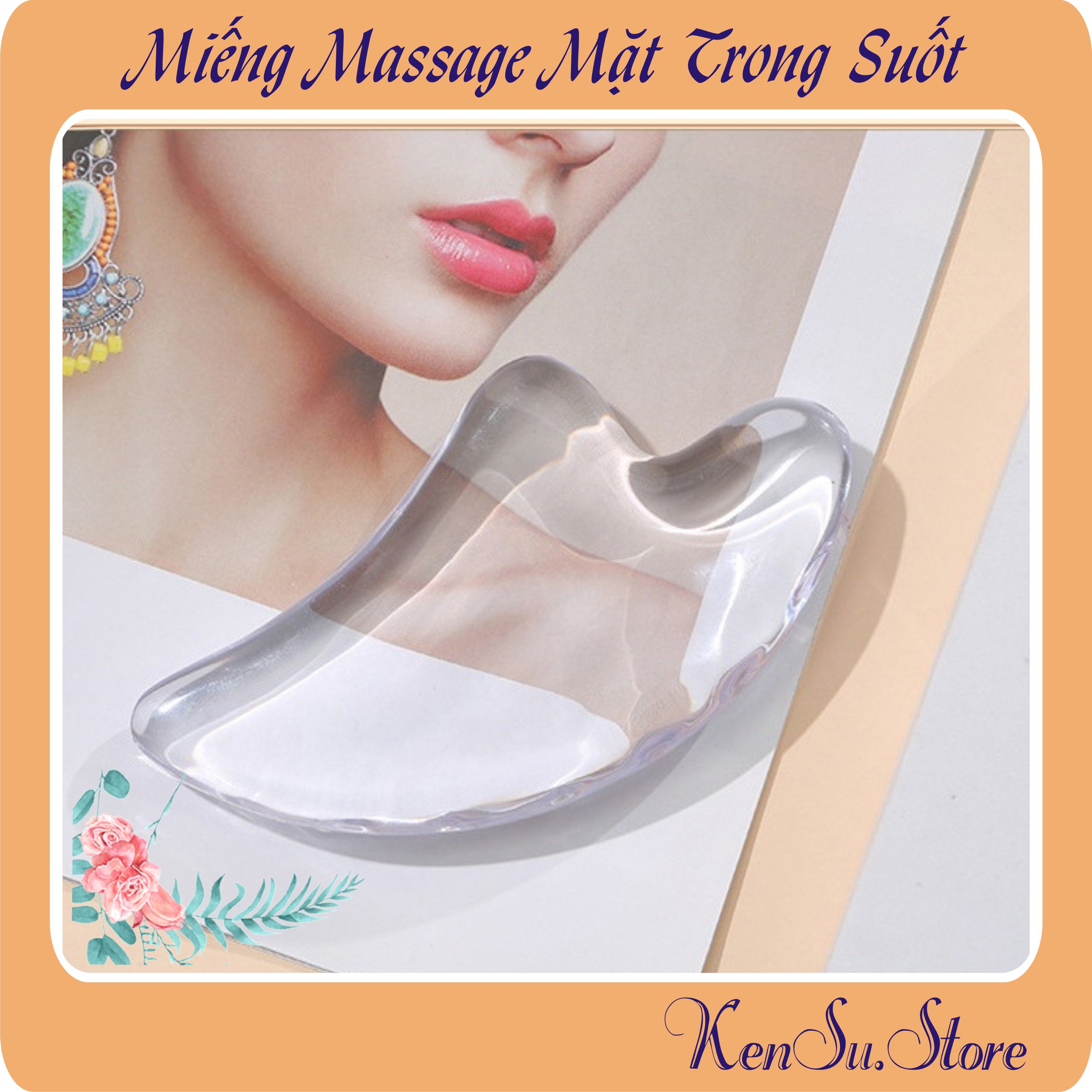 Dụng cụ Massage Mặt Trong Suốt Cao cấp chống Lão hóa Da Mặt hiệu quả