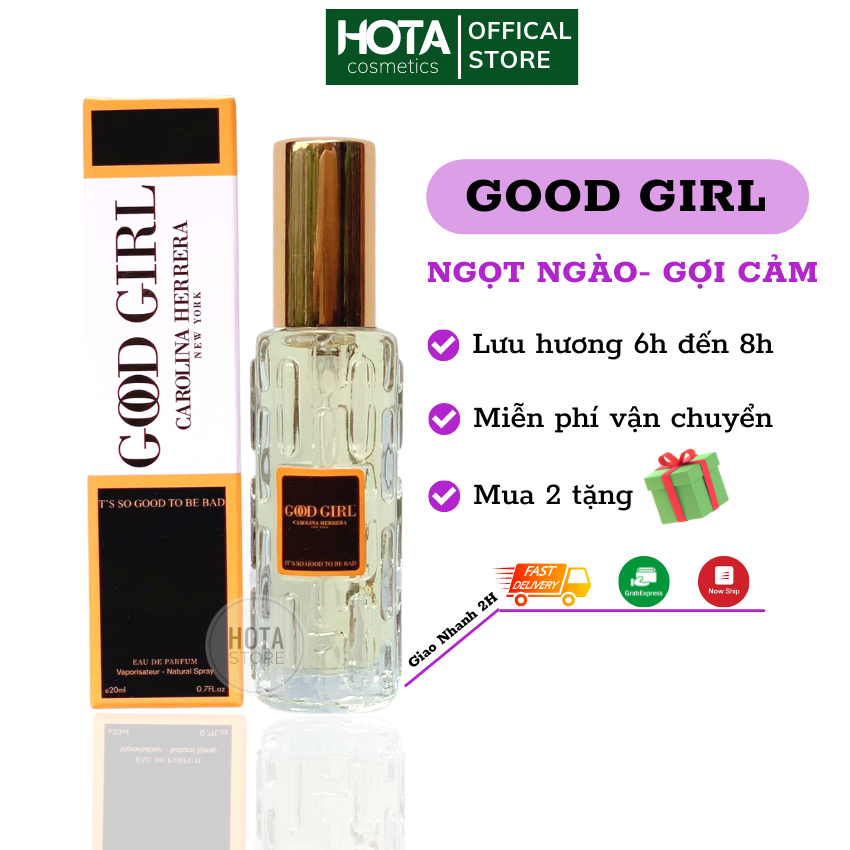Nước hoa nữ Good Girl đen hương ngọt ngào, gợi cảm nước hoa nữ guốc đen thơm lâu đến 8h chuẩn mùi- chai chiết 20ml dạng